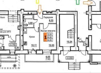 Продается 1-комнатная квартира, 32 м2, Орёл, Ливенская улица, 33к2, Железнодорожный район