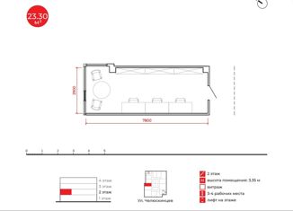 Продаю офис, 23.3 м2, Барнаул, улица Челюскинцев, 82, Центральный район