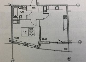 Однокомнатная квартира на продажу, 43.7 м2, Санкт-Петербург, улица Типанова, 23с1, ЖК Питер