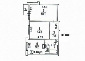 Продаю двухкомнатную квартиру, 54 м2, Москва, улица Перерва, 50, метро Марьино