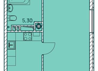 Продажа однокомнатной квартиры, 44.1 м2, Туапсе, улица Калараша, 7Г