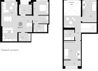 Продажа 4-комнатной квартиры, 133.9 м2, Новосибирск, метро Речной вокзал