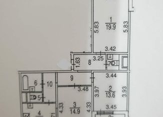 Продам комнату, 78.8 м2, Москва, Пятницкое шоссе, 21, район Митино