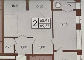 Продажа 2-ком. квартиры, 70 м2, Екатеринбург, улица Мира, 47к2, ЖК Проспект Мира