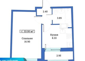 Продажа 1-ком. квартиры, 31.5 м2, Мурино, проспект Авиаторов Балтики, 25