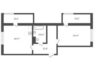 Продается однокомнатная квартира, 52.78 м2, Тюмень, улица Павла Никольского, 12, ЖК Акватория