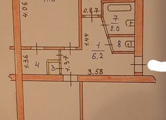 2-комнатная квартира на продажу, 46.1 м2, Валдай, улица Радищева, 44
