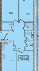 3-ком. квартира на продажу, 90 м2, Анапа, улица Ленина, 190, ЖК Горгиппия Морская