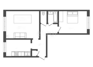 2-комнатная квартира на продажу, 45 м2, Бердск, Лунная улица, 6