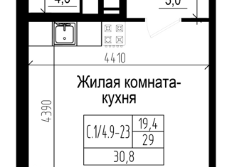 Продается квартира студия, 29 м2, посёлок Парголово, Ольгинская дорога, 3/20, ЖК Прагма Сити