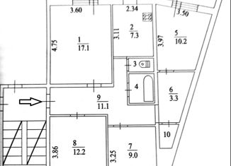 Продается 4-комнатная квартира, 74 м2, Гатчина, улица Авиатриссы Зверевой, 5