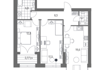 Продается 2-ком. квартира, 68.41 м2, Санкт-Петербург, метро Академическая, улица Академика Константинова, 1к1