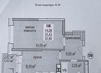 Продаю однокомнатную квартиру, 31.4 м2, Ижевск, Цветочная улица, 3, жилой район Автопроизводство