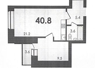 Продаю 2-ком. квартиру, 40.8 м2, деревня Борисовичи, Балтийская улица, 22