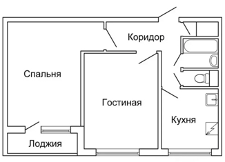 Продается двухкомнатная квартира, 47 м2, Москва, Краснодарская улица, 60, Краснодарская улица