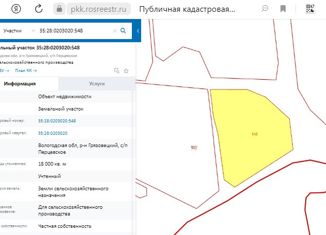 Земельный участок на продажу, 180 сот., Вологодская область