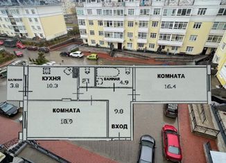 Продаю 2-ком. квартиру, 62.4 м2, Пушкин, Анциферовская улица, 7к2