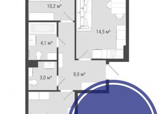 Продается 2-комнатная квартира, 51.4 м2, Ижевск, Индустриальный район, Воткинское шоссе, 83к1