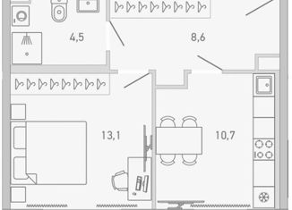 Продается 1-ком. квартира, 36.5 м2, Санкт-Петербург, Тосина улица, 6, ЖК Автограф в центре