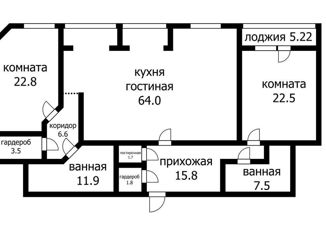 Продается 3-комнатная квартира, 165 м2, Краснодар, улица Кубанская Набережная, 31/1