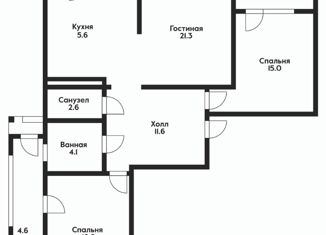 Продажа 3-ком. квартиры, 82.3 м2, Краснодар, ЖК Стрижи, улица Автолюбителей, 1Г