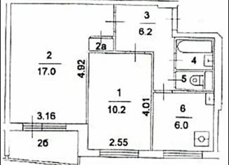 Продается 2-ком. квартира, 43.1 м2, Москва, Никитинская улица, 31к1, станция Локомотив