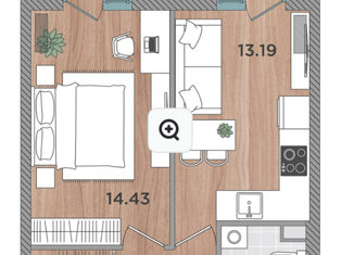 1-ком. квартира на продажу, 42.02 м2, Темрюк, Дальняя улица, 30