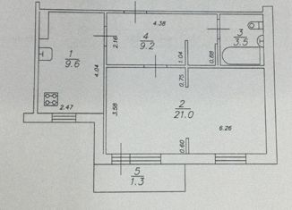 Продам двухкомнатную квартиру, 44.6 м2, Казань, Меридианная улица, 17, Ново-Савиновский район