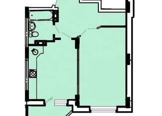 Продам 1-ком. квартиру, 49.1 м2, Брянск, Белобережская улица, 20, Фокинский район