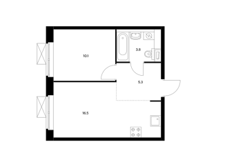 Продам 1-комнатную квартиру, 35.7 м2, Москва, Кольская улица, 10, Кольская улица