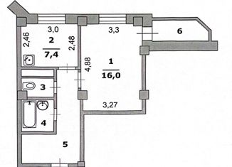 Продажа 1-ком. квартиры, 37.6 м2, Белгородская область, улица 5 Августа, 35