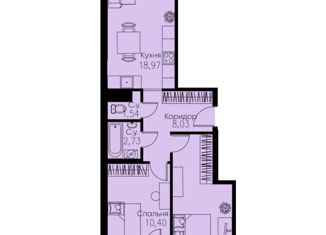 Продаю двухкомнатную квартиру, 56.2 м2, Кудрово, проспект Строителей, 1к2