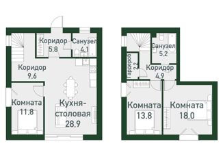 Продаю четырехкомнатную квартиру, 102 м2, посёлок Западный, Спортивная улица, 20