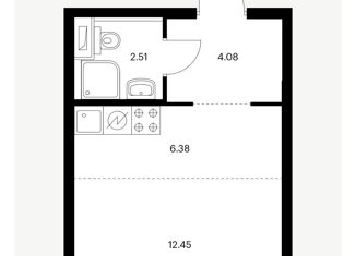 Квартира на продажу студия, 25.3 м2, Москва, ЖК Перовское 2, Перовское шоссе, 2к3