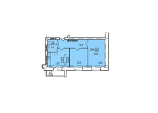 Продаю 2-ком. квартиру, 61 м2, Вологда, Северная улица, 36В, микрорайон Водники