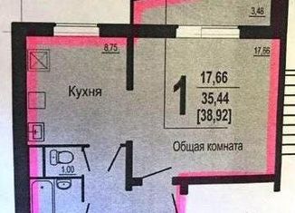 Продам 1-ком. квартиру, 35.4 м2, Челябинск, улица Молодогвардейцев, 74, жилой район Академ Риверсайд