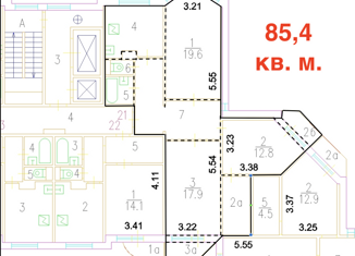 Продаю трехкомнатную квартиру, 85.4 м2, Москва, улица Дмитрия Ульянова, 28к1, Академический район