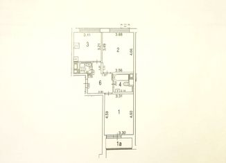 2-комнатная квартира на продажу, 55 м2, Москва, улица Красных Зорь, 23