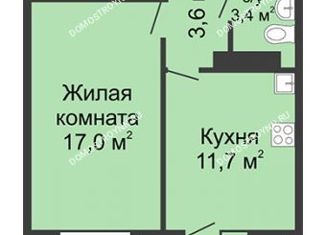 Продажа 1-комнатной квартиры, 36.1 м2, Нижний Новгород, Бурнаковская улица, 99, метро Буревестник