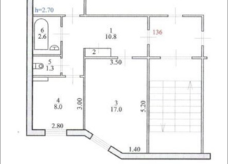 Продам 2-ком. квартиру, 52 м2, Тында, улица Мохортова, 3