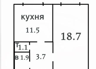Однокомнатная квартира на продажу, 36.9 м2, Губкин, улица Дзержинского, 88