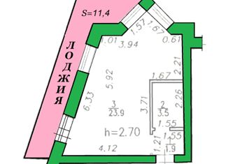 Продажа квартиры студии, 29.3 м2, село Тополево, Клубная улица, 2А