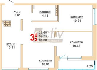 Продам 3-комнатную квартиру, 64 м2, Верхняя Пышма