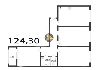 Продажа трехкомнатной квартиры, 124.3 м2, Санкт-Петербург, Московский проспект, 71к2, муниципальный округ Измайловское