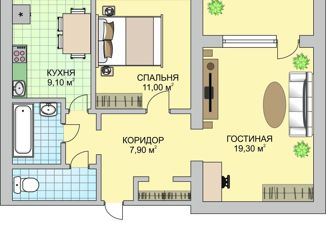 Продам двухкомнатную квартиру, 55.2 м2, Москва, 1-я Тверская-Ямская улица, 7, метро Маяковская