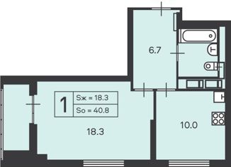 Продам 1-ком. квартиру, 44 м2, Москва, Амурская улица, вл1к9/2, метро Черкизовская