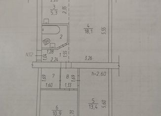 Продается 3-комнатная квартира, 59.8 м2, Осинники, Студенческая улица, 2