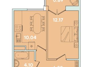 Продам однокомнатную квартиру, 35.87 м2, Иркутск, улица Петрова, 18