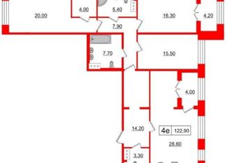 Продается 3-комнатная квартира, 122.9 м2, Санкт-Петербург, муниципальный округ Петровский, Петровский проспект, 26к2