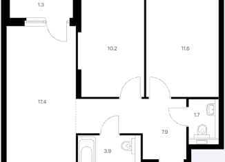 Продажа 2-комнатной квартиры, 54 м2, Ярославль, ЖК Волга Парк, жилой комплекс Волга Парк, 3Б